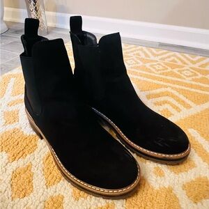 Black Suede Chelsea Boots